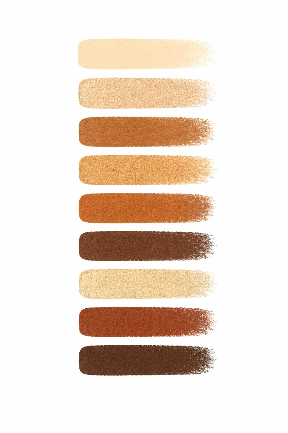 Color swatches of brown and beige shades on a white background